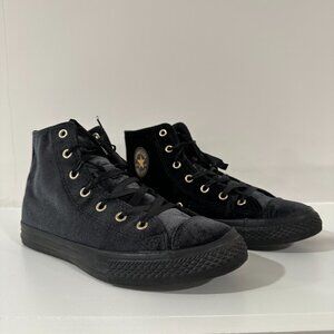Converse Chuck Taylor All Star High Top Gray Velvet Size 8 **SEE DESCRIPTION**